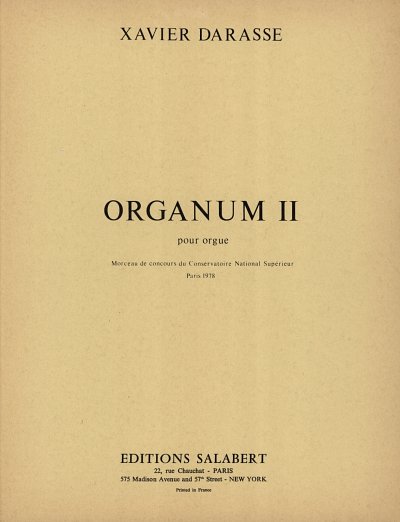 X. Darasse: Organum II Orgue