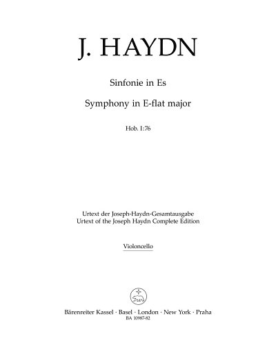J. Haydn: Sinfonie Es-Dur Hob. I:76, Sinfo (Vc)