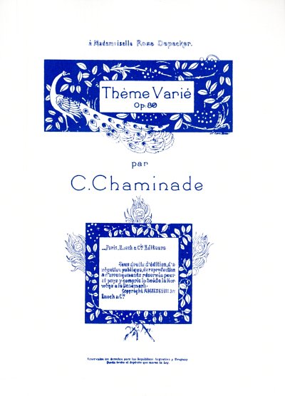 C. Chaminade: Thème Varie Op.89, Klav