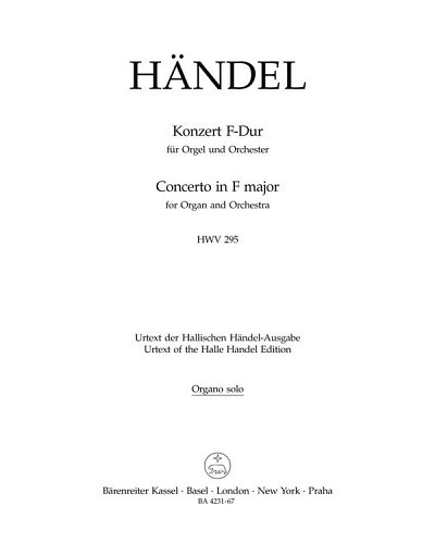 G.F. Händel: Konzert für Orgel und Orchester Nr. 13 F-Dur HW