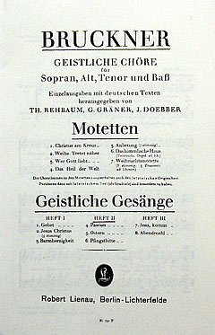 A. Bruckner: Geistliche Gesänge Heft 2, GCh4 (Chpa)