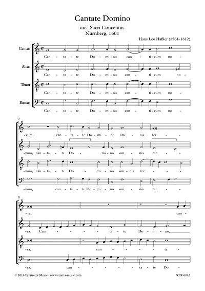 DL: H.L. Hassler: Cantate Domino, GCh