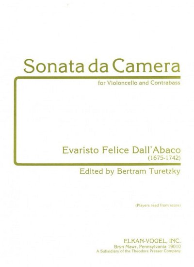 E.F. Dall'Abaco: Sonata Da Camera