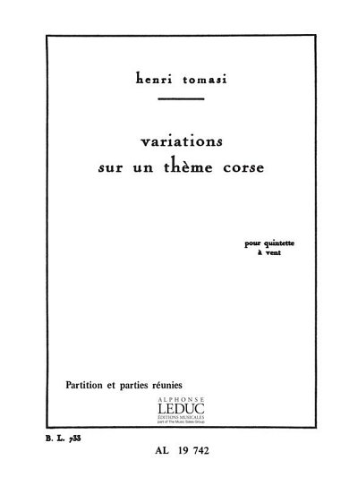 H. Tomasi: Variations sur un Thème corse (Pa+St)