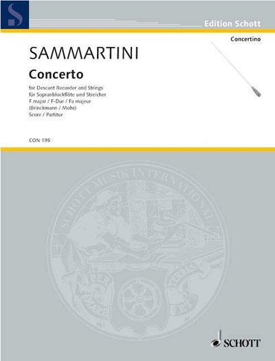 DL: G. Sammartini: Concerto F-Dur (Part.)