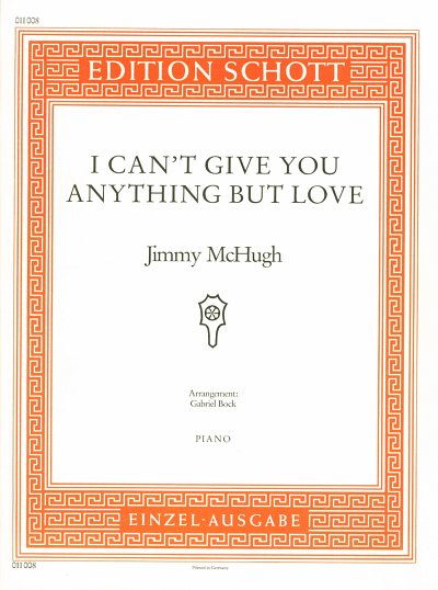 M. Jimmy: I Can't Give You Anything But Love , Klav
