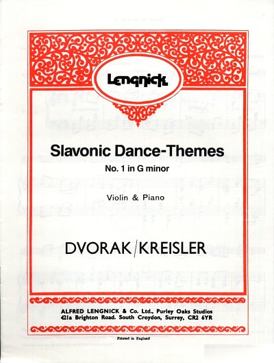A. Dvorak: Slawische Tanzweisen g-Moll, VlKlav