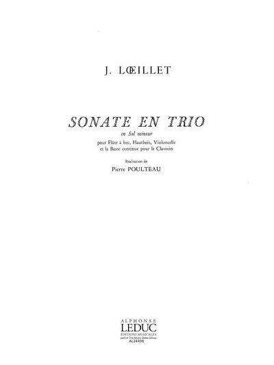 J. Loeillet de Londres: Sonate En Trio En Sol Mineur op1 No.3