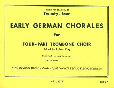 Anonymus: 24 Early German Chorales, 4Pos (SpPart)
