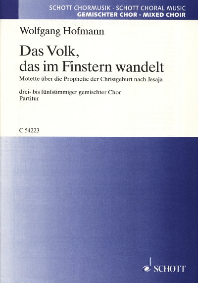 W. Hofmann: Das Volk, das im Finstern wandelt  (Part.)
