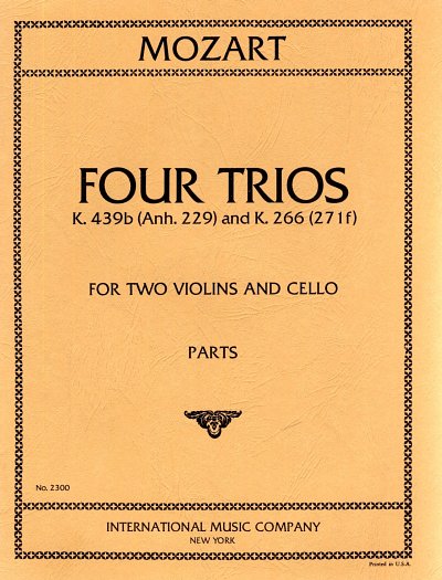 W.A. Mozart: Vier Trios KV 439b & KV 266, 2VlVc (Stsatz)