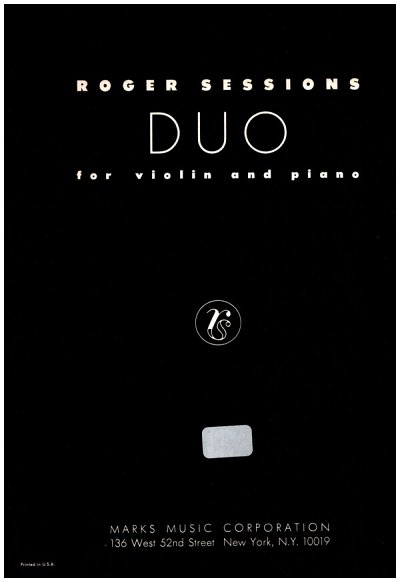R. Sessions: Duo for Violin and Piano, VlKlav (Pa+St)