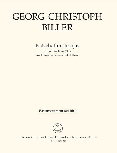 G. C. Biller: Botschaften Jesajas, GCh8;Bs (ESt Bass)