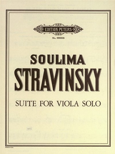 Strawinsky Soulima: Suite für Viola (1978)