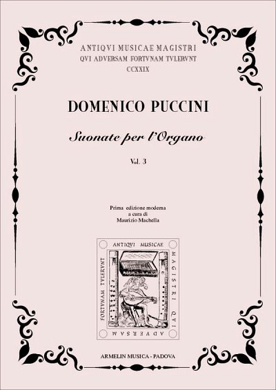 D. Puccini: Sonate Per Organo Vol. 3, Org