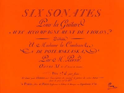 Porro, Pierre: Six Sonates op.11