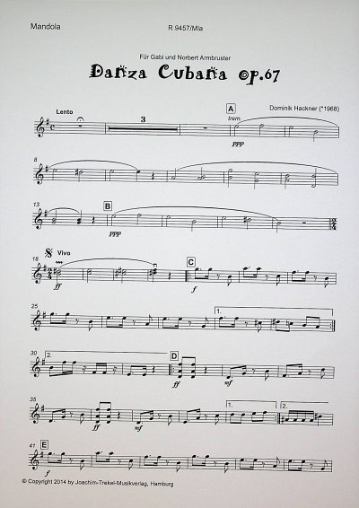 D. Hackner: Danza Cubana op. 67, Zupforch (Mdla)