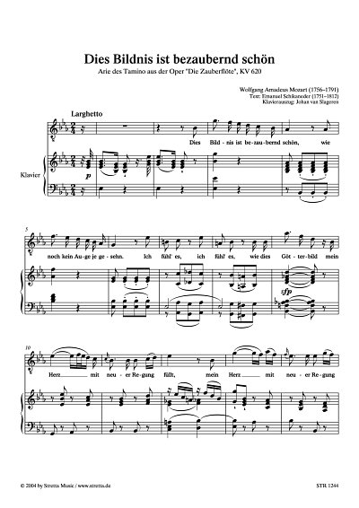 DL: W.A. Mozart: Dies Bildnis ist bezaubernd schoen Arie des