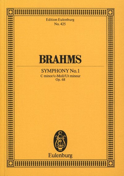 J. Brahms: Sinfonie 1 C-Moll Op 68 Eulenburg Studienpartitur