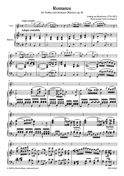 DL: L. v. Beethoven: Romanze F-Dur fuer Violine und Orcheste