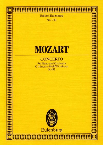 W.A. Mozart: Konzert 24 C-Moll Kv 491 Eulenburg Studienparti