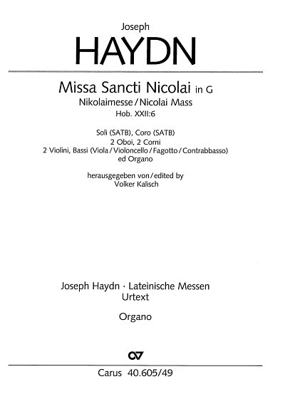 J. Haydn: Missa Sancti Nicolai, Org (Org)