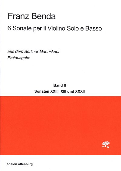 F. Benda: 6 Sonate per il Violino e Basso, VlBc (Pa+St)