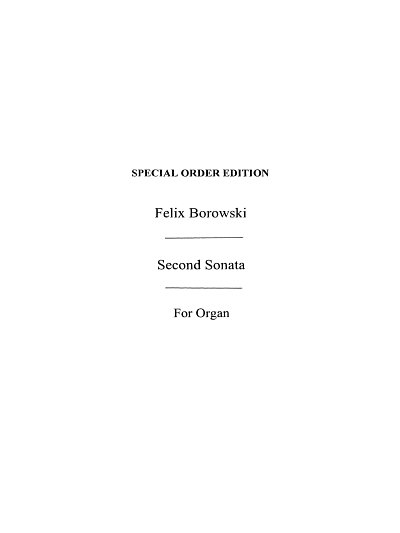 Organ Sonata No.2 In C, Org