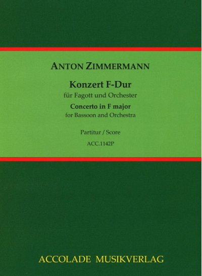 A. Zimmermann: Konzert F-Dur, FagOrch (Part.)