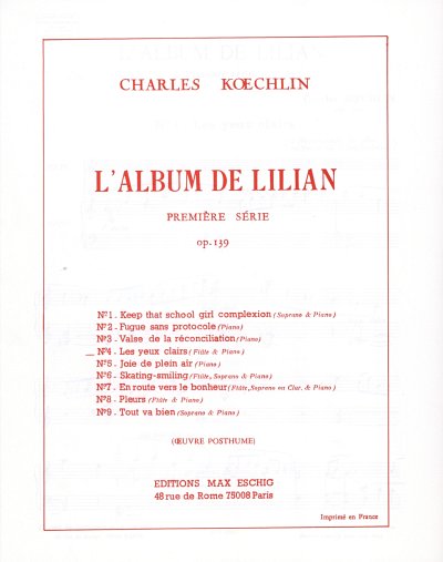 C. Koechlin: Yeux clairs op. 139/4, FlKlav (KlavpaSt)