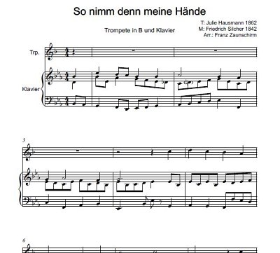 DL: (Traditional): So nimm denn meine Hände, TrpKlav (Par2St