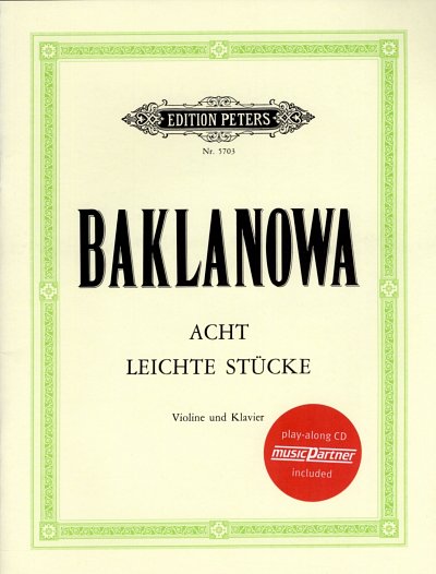 N. Baklanova: Acht leichte Stuecke, VlKlav (+CD)