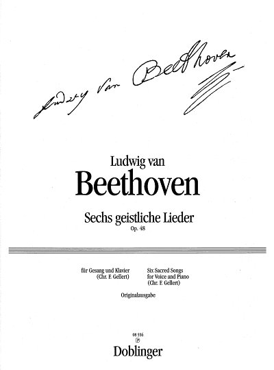 L. v. Beethoven: 6 geistliche Lieder op. 48, GesKlav