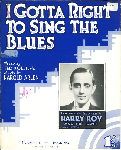 DL: H. Arlen: I Gotta Right To Sing The Blues, GesKlavGit
