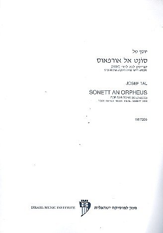 R.M. Tal Josef: Sonett an Orpheus