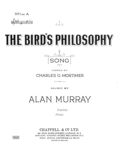 Alan Murray, Charles G Mortimer: The Bird's Philosophy