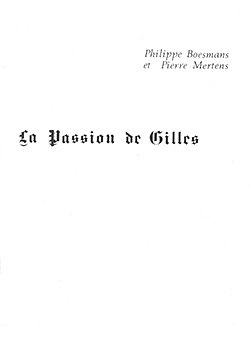 P. Boesmans: La passion de Gilles