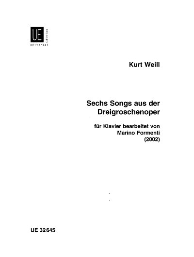 K. Weill: Sechs Songs aus der Dreigroschenoper, Klav