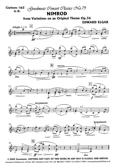 AQ: E. Elgar: Nimrod, Sinfo (Klar1,2) (B-Ware)