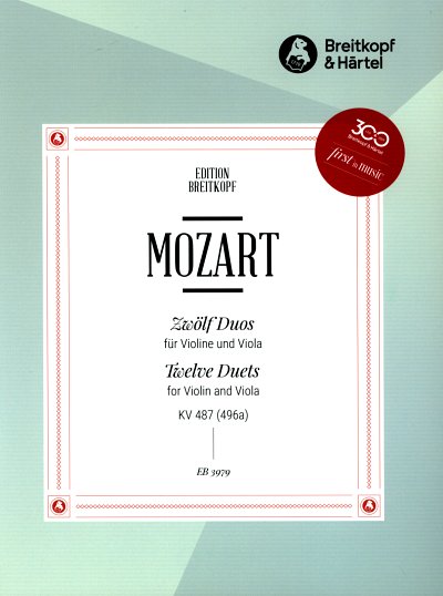 W.A. Mozart: Zwoelf Duos KV 487 (496a), VlVla (Sppa)