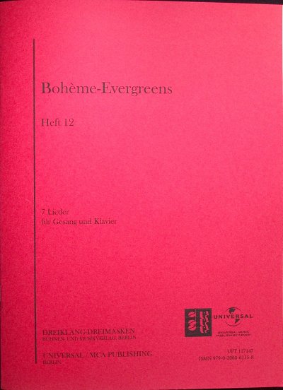 Bohème Evergreens, Heft 12, GesKlav