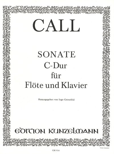 L. v. Call: Sonate für Flöte und Klavier , FlKlav (KlavpaSt)