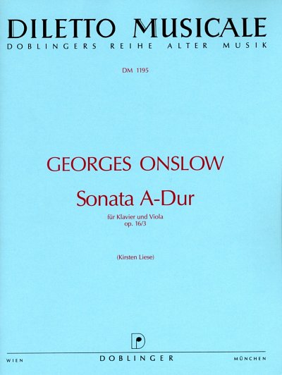 Onslow, Georges: Sonate fuer Klavier und Viola A-Dur op. 16/