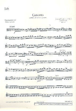 V.A. Lucio: Concerto g-Moll op. 12/1 RV 317 / PV 343  (Vla)