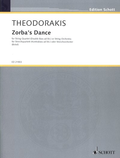 M. Theodorakis: Zorba's dance, 2 Violinen, Viola, Violoncell