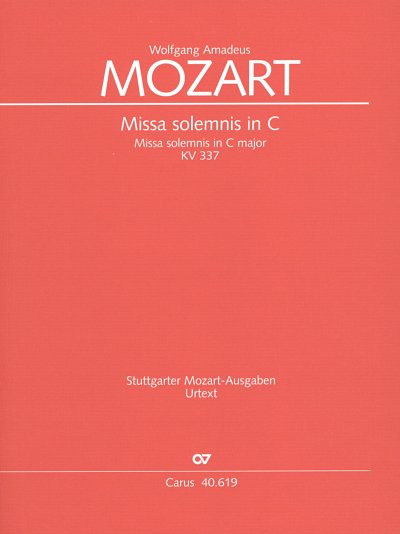 W.A. Mozart: Missa solemnis in C KV 337, 4GesGchOrch (Part.)