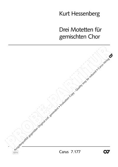 DL: K. Hessenberg: Drei Motetten (Part.)