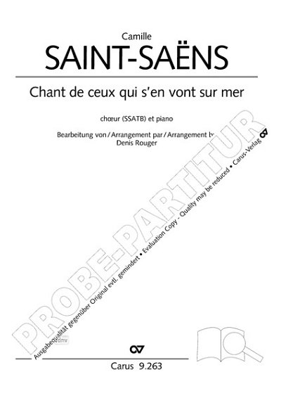 DL: C. Saint-Saëns: Chant de ceux qui s'en vont, GchKlav (Pa