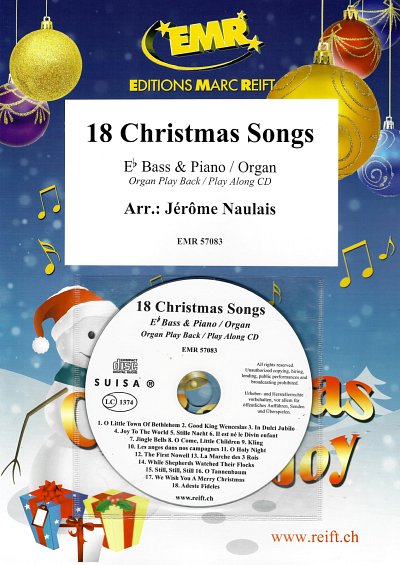 J. Naulais: 18 Christmas Songs, TbEsKlv/Org (+CD)