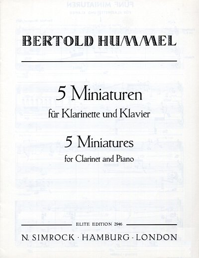 B. Hummel: Fünf Miniaturen op. 34 , KlarKlv